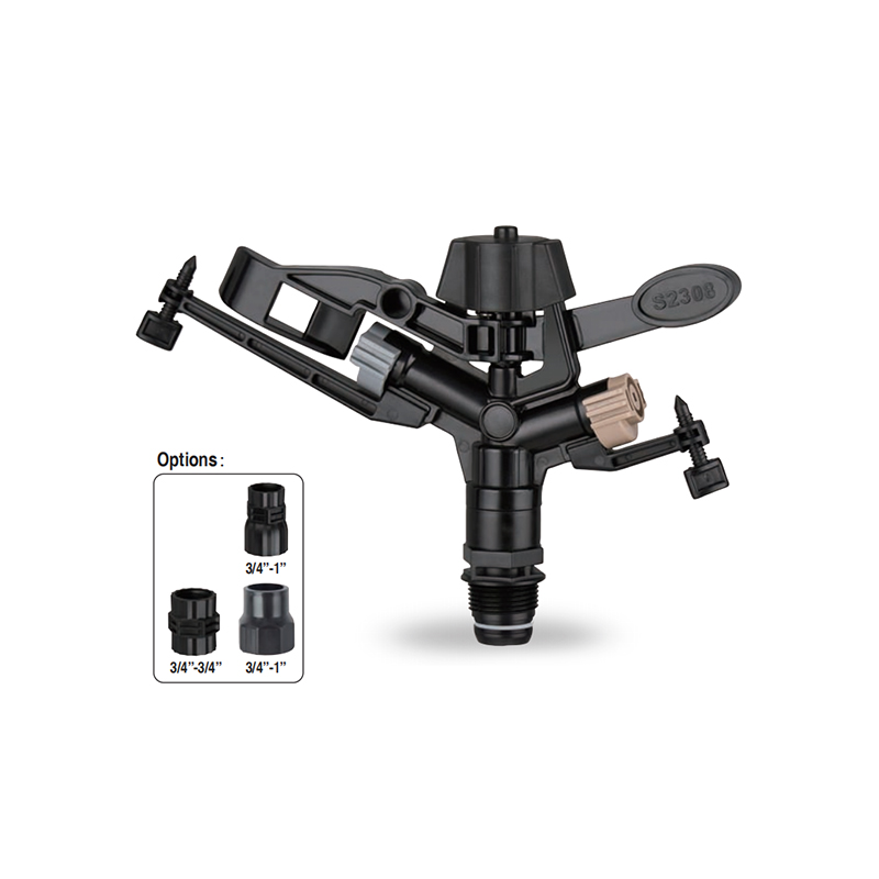 DC-MS2308 Rotary Impact Irrigation Field Orchard Impact Sprinkler med duggdyser